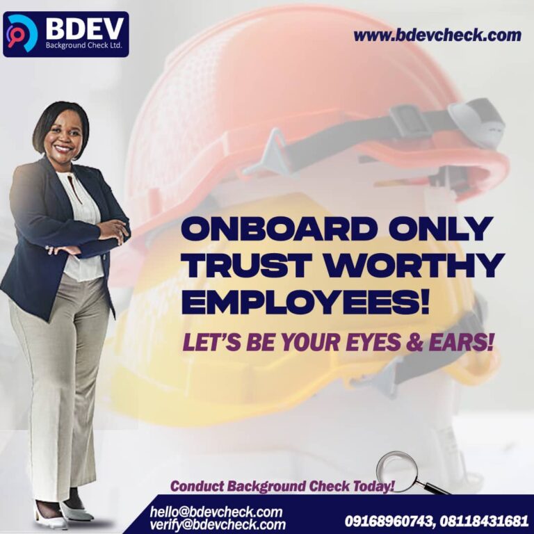 Bdev Background check in Nigeria